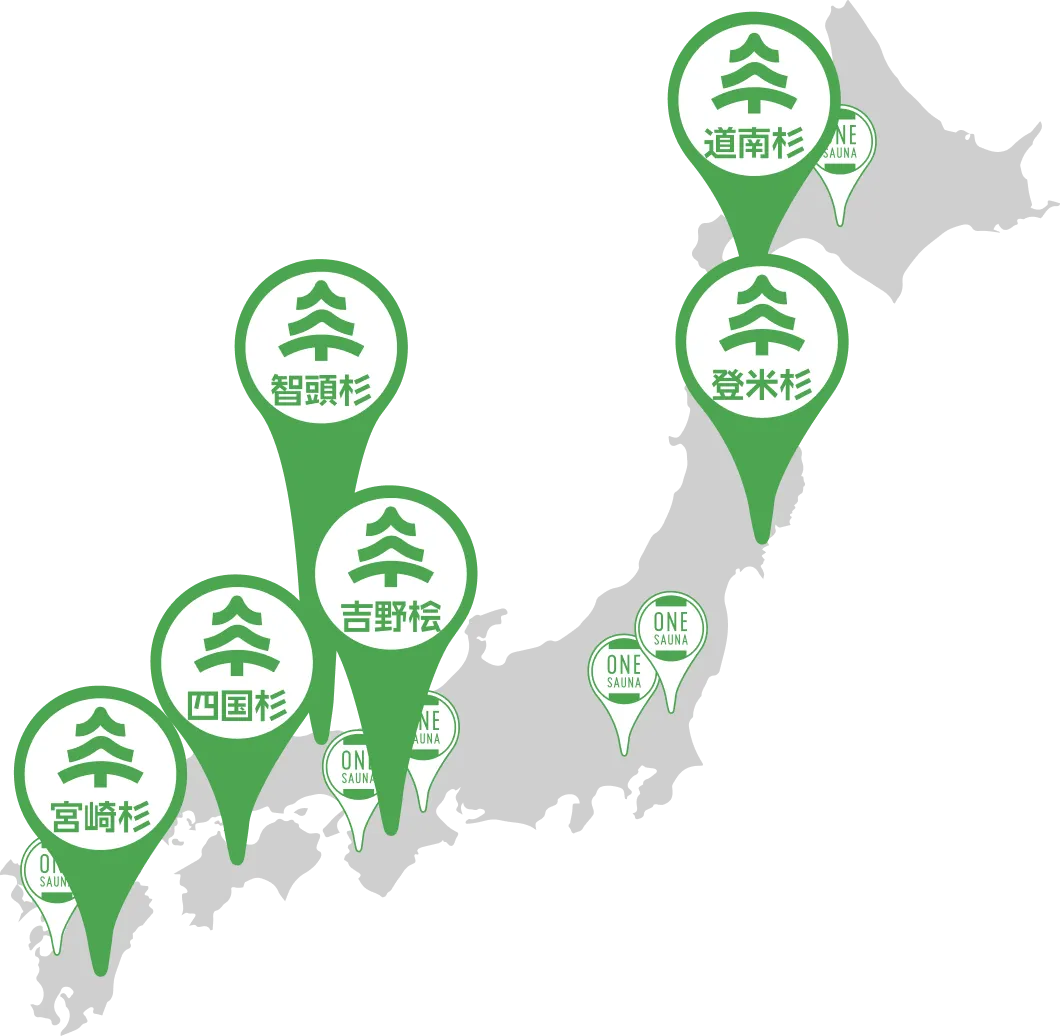 国産材の生産地マップ